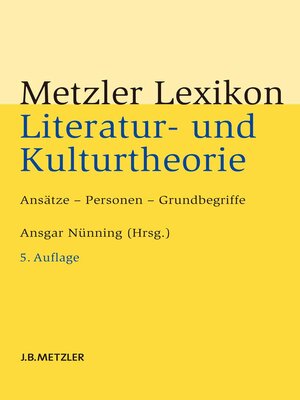 cover image of Metzler Lexikon Literatur- und Kulturtheorie